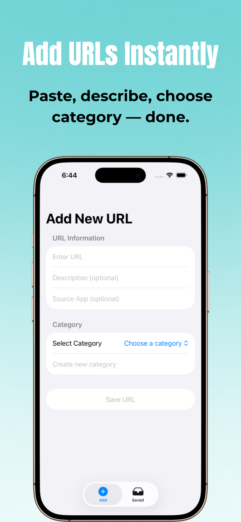 Folders view in ShareItSaveIt for organizing Instagram, TikTok, and YouTube links